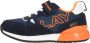 Replay SHOOT JR-1 suede sneakers donkerblauw oranje Logo 35 - Thumbnail 3