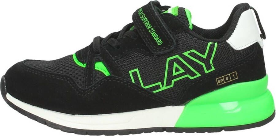 Replay Shoot Klittenband Sneaker Jongens Zwart groen - Foto 5