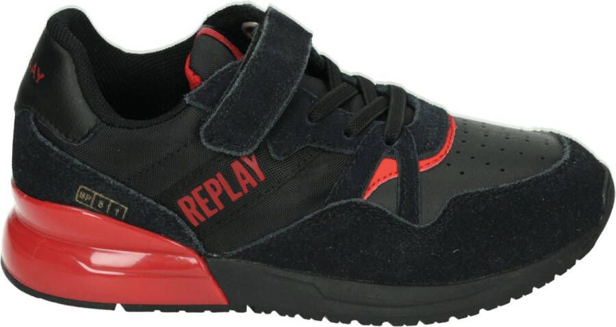 Replay Shoot Jr Lage sneakers Jongens Kids Zwart