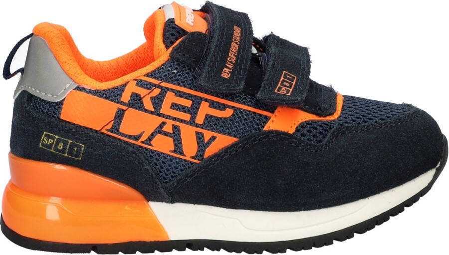 Replay Shoot Kid 6 Sneakers Jongens Leren Sneaker Blauw