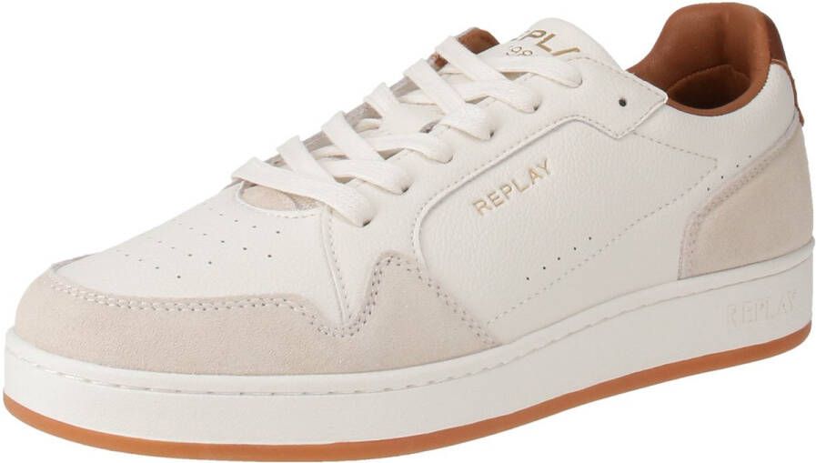 Replay Smash Fine 2 GMZ3B L Herentrainers 2796-Off-White-Cuoio
