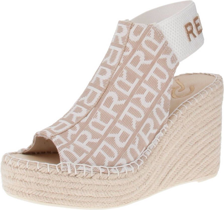 Replay Tyne Mono GWP4G T Damessandalen 934-Beige-Wit