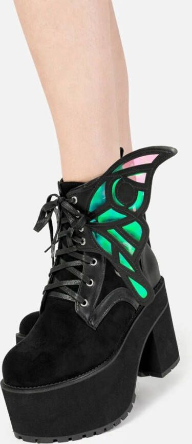 Restyle Nocturne Winged Laarzen Wilderwood Collection Zwart Vegan