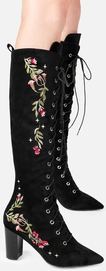 Restyle Astrantia Kniehoge laarzen 38 Shoes Zwart