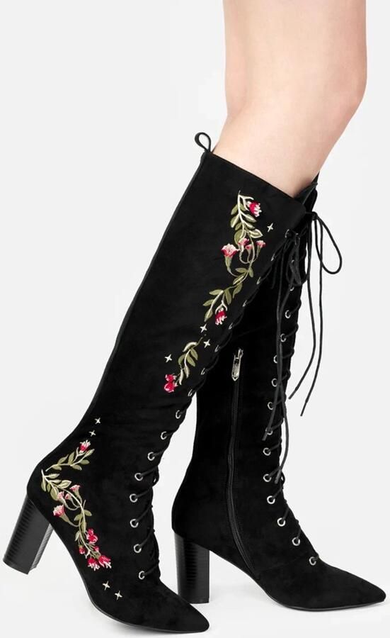 Restyle Astrantia Kniehoge laarzen 40 Shoes Zwart