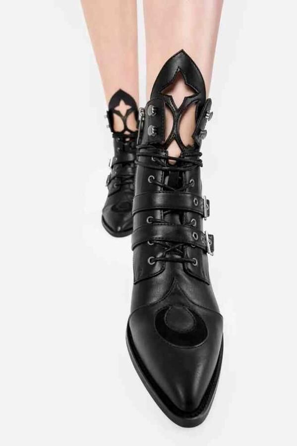 Restyle Moonstruck Cathedral Enkellaarzen Zwart Vegan - Foto 2