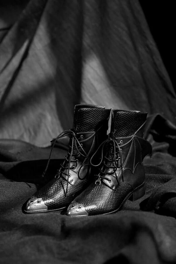 Restyle Shadow Wing Pikes Enkellaars 37 Shoes Zwart - Foto 2