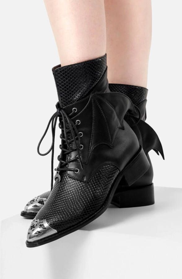 Restyle Shadow Wing Pikes Enkellaars 37 Shoes Zwart