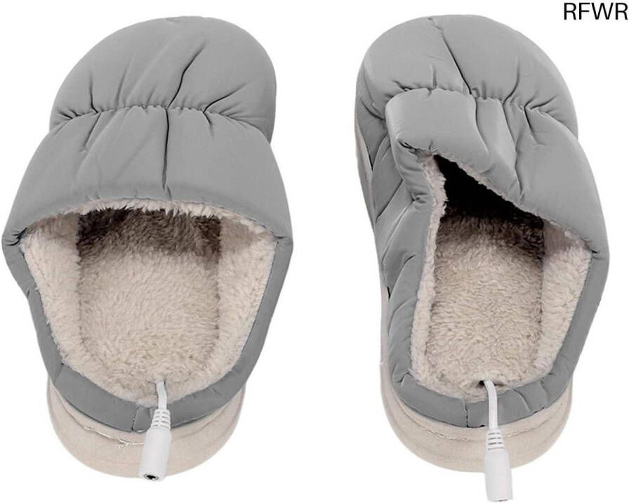 RFWR Elektrische verwarmde pantoffels met USB Zachte en comfortabele slippers voor thuis of onderweg