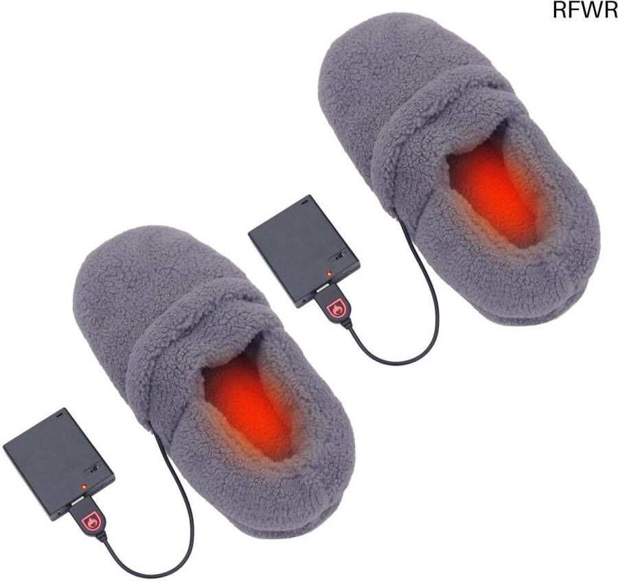 RFWR Verwarmde Pantoffels met USB voor Dames Comfortabele Pluche Slippers voor Koud Weer