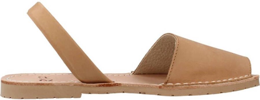 Ria Menorca Nubuck Sandaal Dames Middenbruin