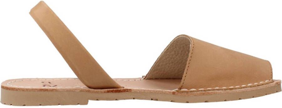 Ria Menorca Nubuck Sandaal Dames Middenbruin