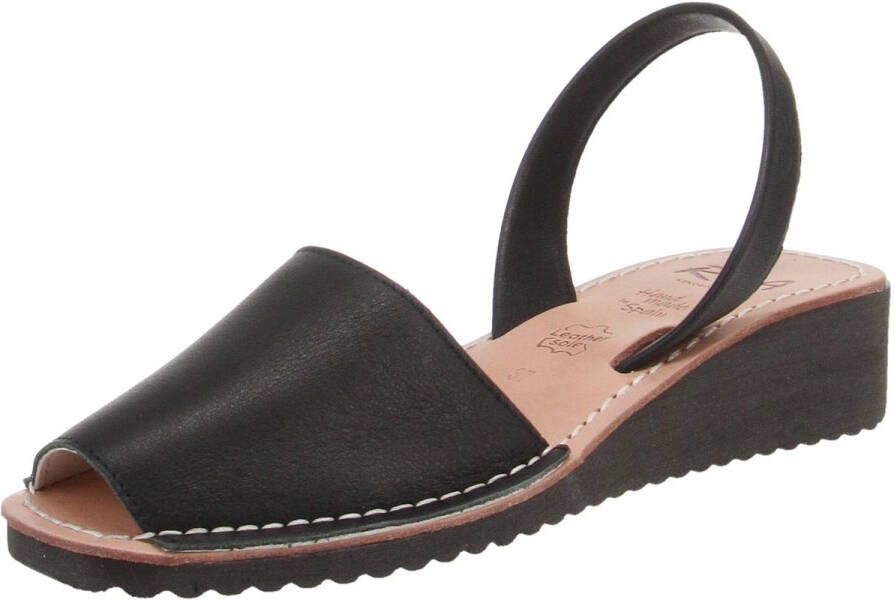 Ria Menorca 22950 Plataforma Berlin Damesschoenen sandalen Fluweel-Negroen