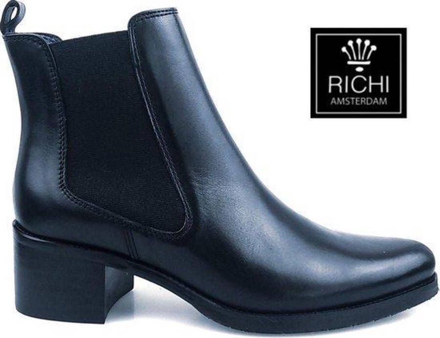 RICHI´S GROTE MATEN DAMESSCHOENEN Richi Amsterdam 75801-00 Bottine Linat Black