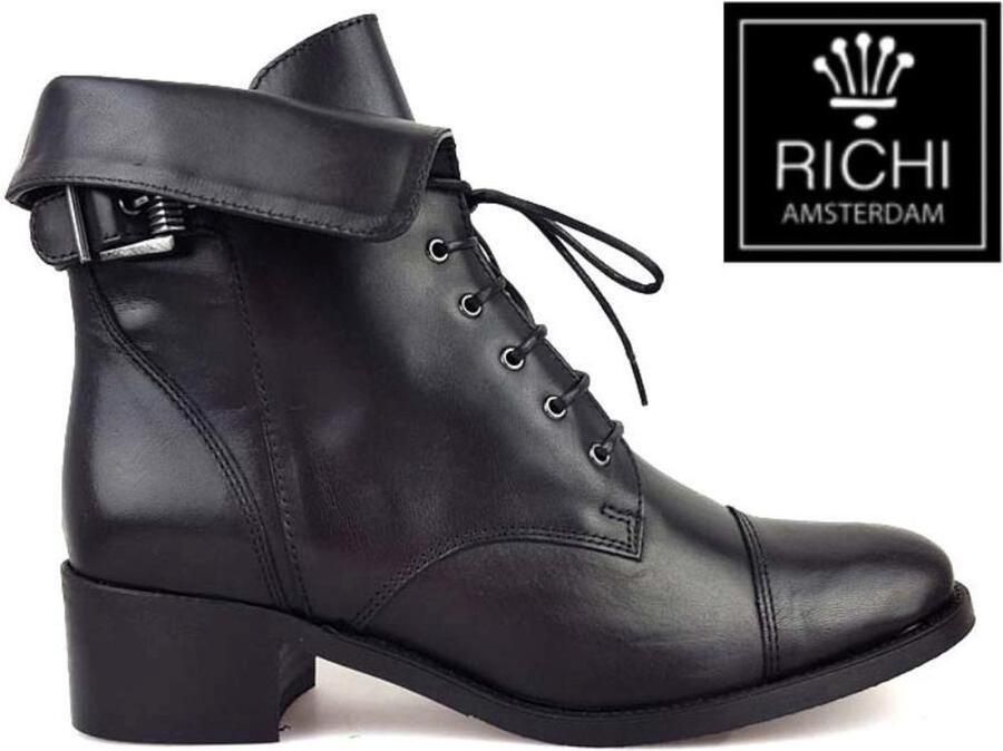 RICHI´S GROTE MATEN DAMESSCHOENEN Richi Amsterdam 74771-00 Bottine Anix 01 Black