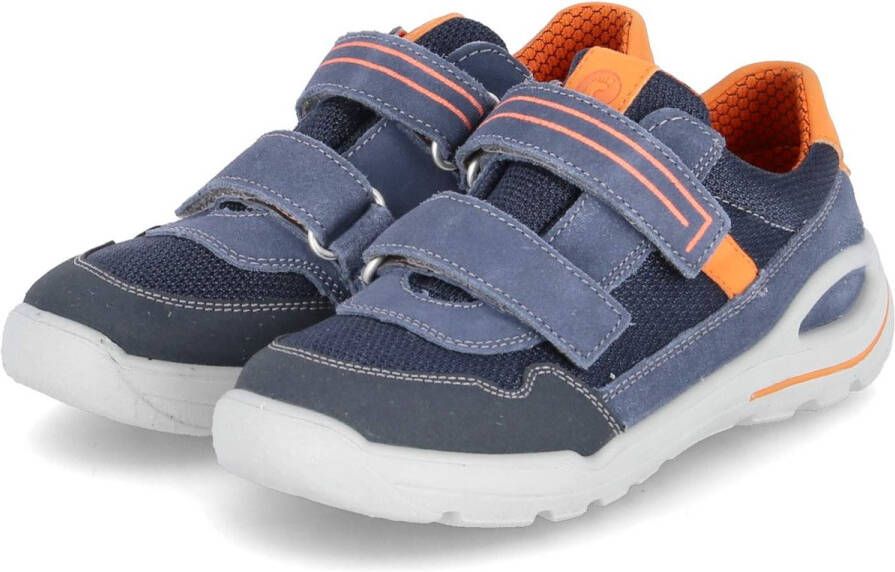 Ricosta lage jongenssneaker RIDER blauw suède-textielmix