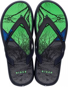 Ipanema Rider energy kids zwart groen blauw slipper(30 Kleur Zwart )