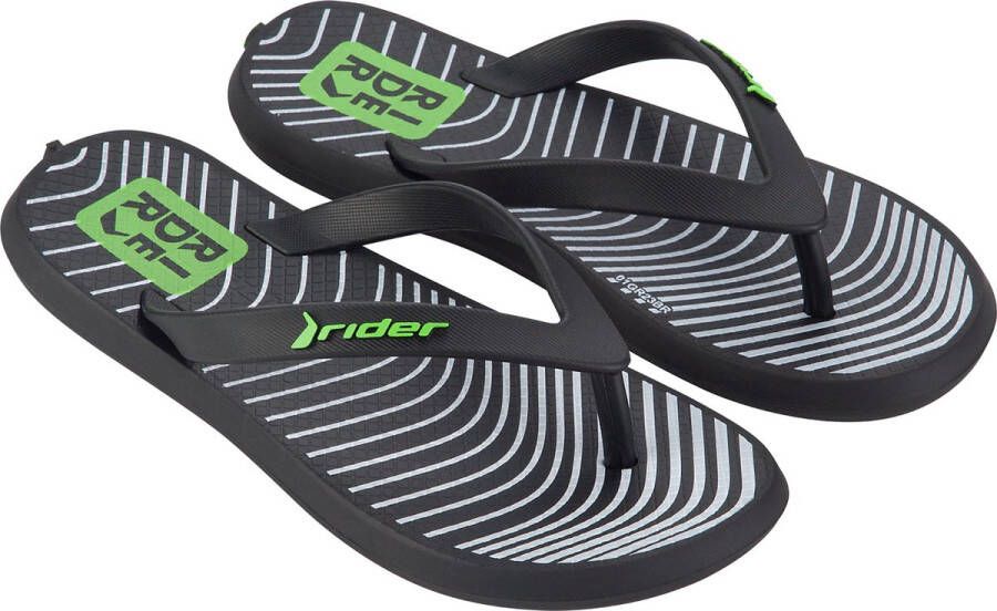 Rider R1 Style Kids Slippers Heren Junior Black Green