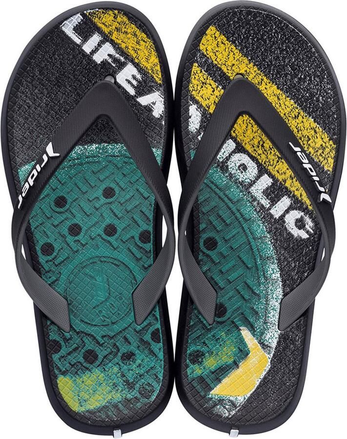 Rider Energy Kids Slippers zwart dessin
