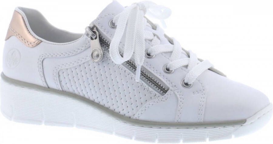 Rieker Hoge kwaliteit leren sneakers voor vrouwen White Dames