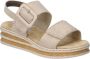 Rieker Comfortabele Taupe Sandaal met Stiksel Detail Beige Dames - Thumbnail 4
