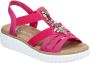 Rieker Roze zomersandalen met stenen en schelpen Pink Dames - Thumbnail 1