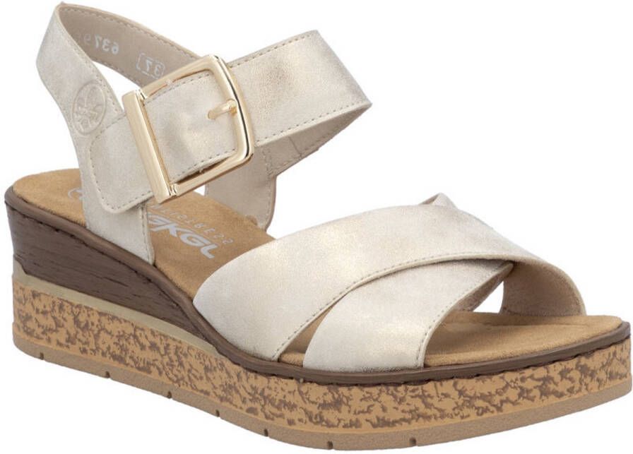 Rieker Sandalen beige Textiel
