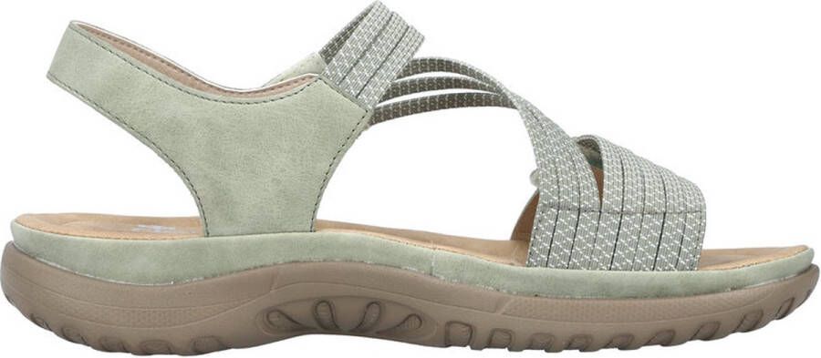 Rieker Sandalen zomerschoen sandaal sleehak met elastieken