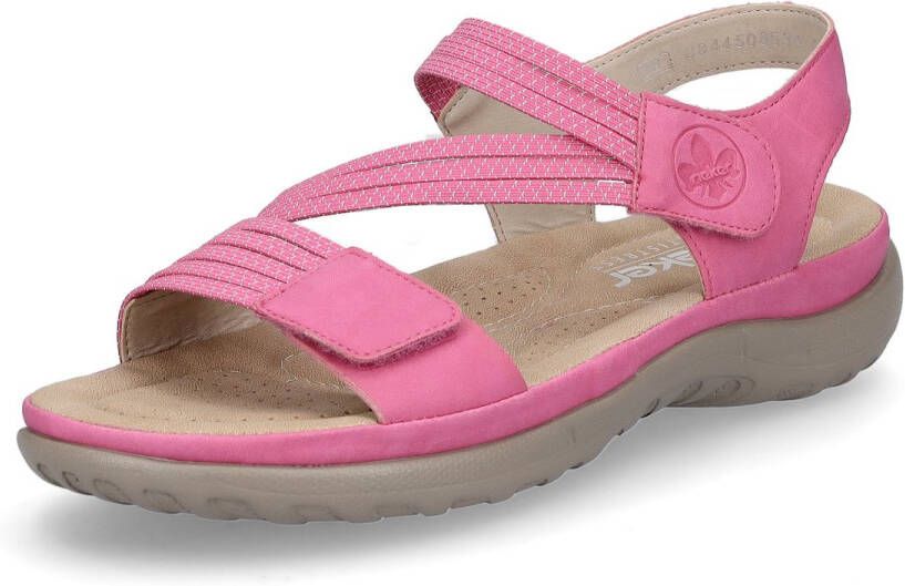 Rieker Sandalen zomerschoen sandaal sleehak met elastieken