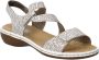 Rieker Witte Comfort Sandaal met Klittenbandsluiting White - Thumbnail 1