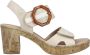 Rieker Elegante Comfortabele Sandalette Bruin Gesp Multicolor Dames - Thumbnail 2