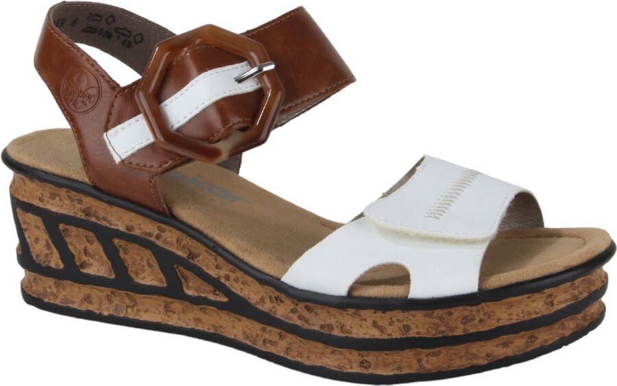 Rieker Trendy Platform Sandaal met gesp Multicolor Dames