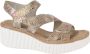 Rieker Metallic Plateau Sandaal met Print Multicolor Dames - Thumbnail 6