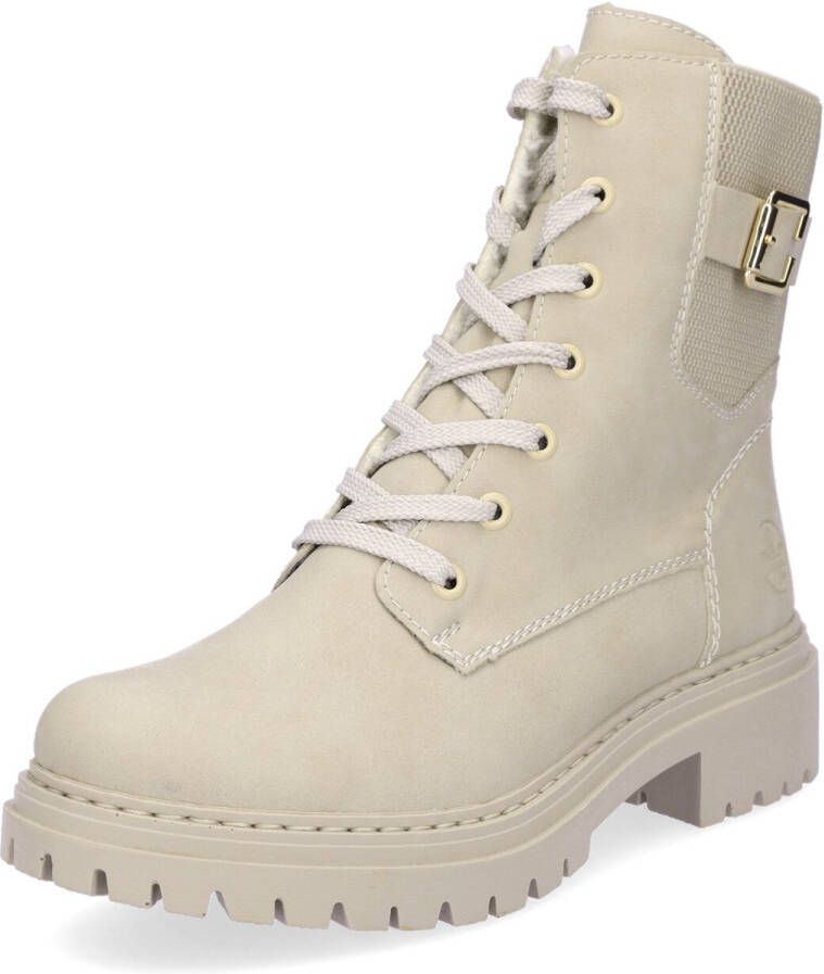 Rieker Winterlaarsjes veterschoenen profielzool met stretch aan de schacht