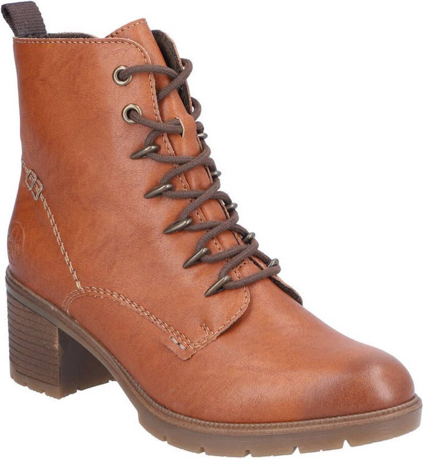 Rieker Veterlaarsjes veterschoenen blokhak met binnenrits