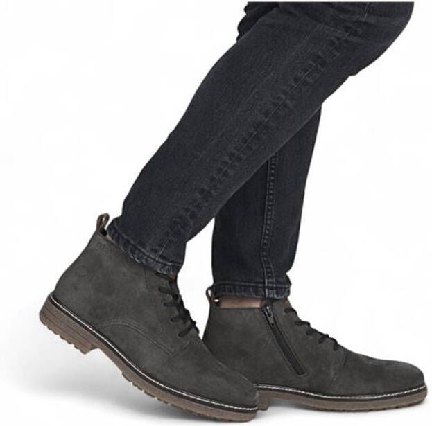 Rieker -art-33106 45-heren-veter rits-grijs-suede