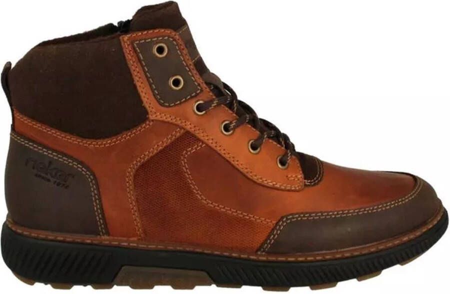 Rieker B3341 Enkelhoge cognac veterschoen Kleur Cognac)