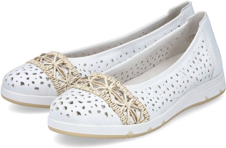 Rieker ballerina schoenen voor dames L3062-80 Wit