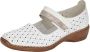 Rieker Witte zomerslip-on met geperforeerd ontwerp en klittenbandsluiting White Dames - Thumbnail 1