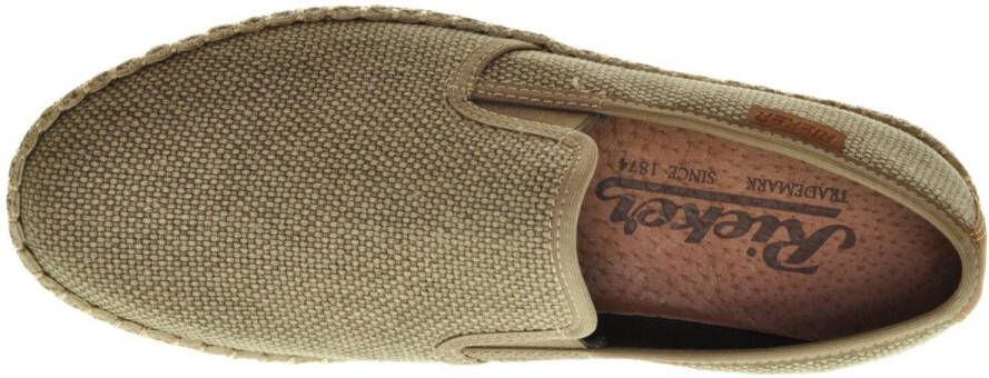 Rieker Beige Canvas Mocassin Heren Stof Zomer