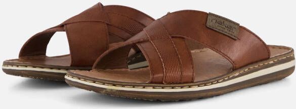 Rieker Bend Morelia Slippers bruin Imitatieleer