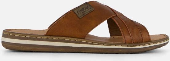 Rieker Bend Morelia Slippers bruin Imitatieleer