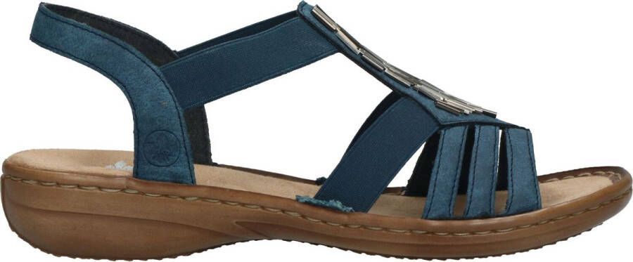 Rieker Sandaaltje met aantrekkelijke applicatie Donkerblauw