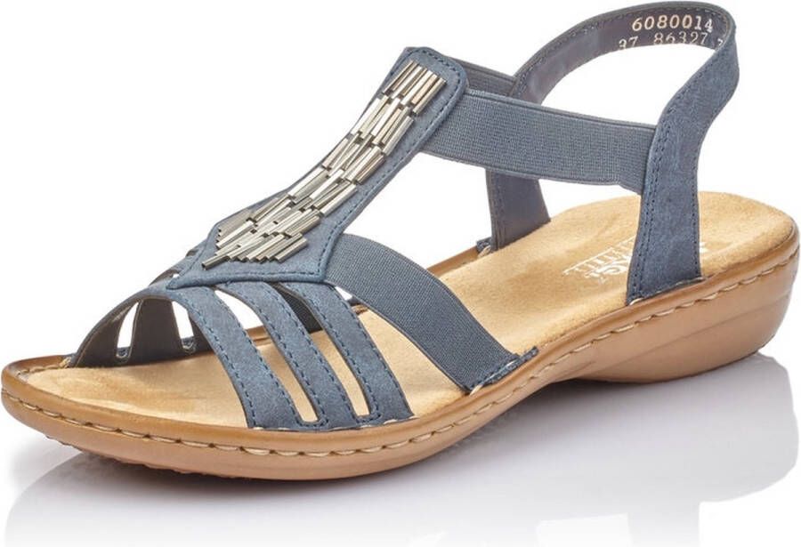 Rieker Sandaaltje met aantrekkelijke applicatie Donkerblauw