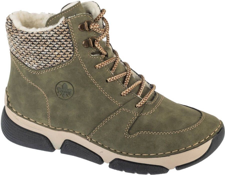 Rieker Winterlaarzen veterschoenen enkellaars met praktische binnenrits