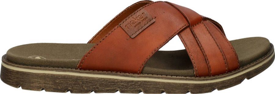 Rieker Slippers zomerschoen slippers badschoen met contrastkleurige raamstiksels - Foto 12