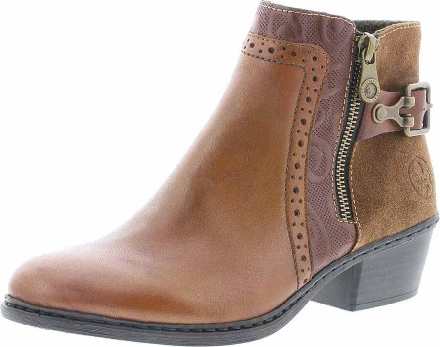 Cognac Enkellaarzen Dames Schoenen.nl