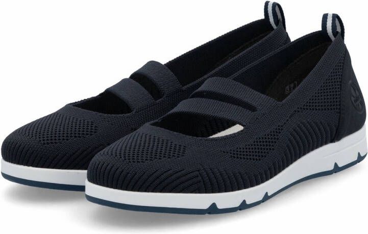 Rieker Ballerina's met riempje instapschoen lage schoen slip-on sneaker met elastiek
