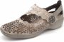Rieker Beige Zomer Instapper met Print Multicolor Dames - Thumbnail 7
