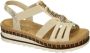Rieker Sandalen zomerschoen sandaal sleehak in metallic-look - Thumbnail 1